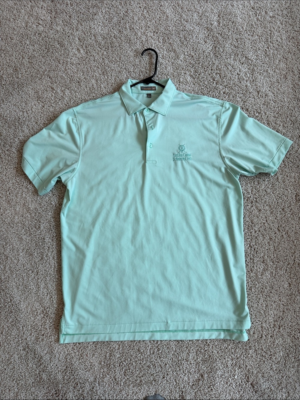 Peter Millar Seafoam Green Short-Sleeve Polo
